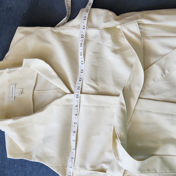 NWOT, Club Monaco Half Belted Cream Sleeveless Midi Shirt Dress Size 12 - Picture 8 of 13